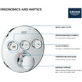 thumbnail image 5 of Grohe 29138 Nickel Manual 4-Handles Shower Valve Trim, 5 of 7