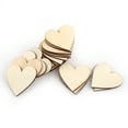 thumbnail image 2 of Wood Color Heart Craft, Heart Shape, Heart Ornament, Polished For Embellishments Decoupage Scrap Booking For Card, 2 of 6