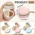 thumbnail image 5 of Velvet Mini Travel Jewelry Case - 2-in-1 Ring Holder Keychain for Women, Portable Clutch Organizer for Earrings/Necklace, Wedding Party & Vacation Daily Storage Bag Gift for Her, 5 of 9