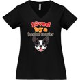 thumbnail image 3 of Inktastic Boston Terrier Dog Gift Women's Plus Size V-Neck T-Shirt, 3 of 5