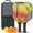 Black, variant on Pickleball Paddles Set Of 2, Fiberglass Surface, Fluid Smoke Aurora Art Style, 4 Balls & Bag