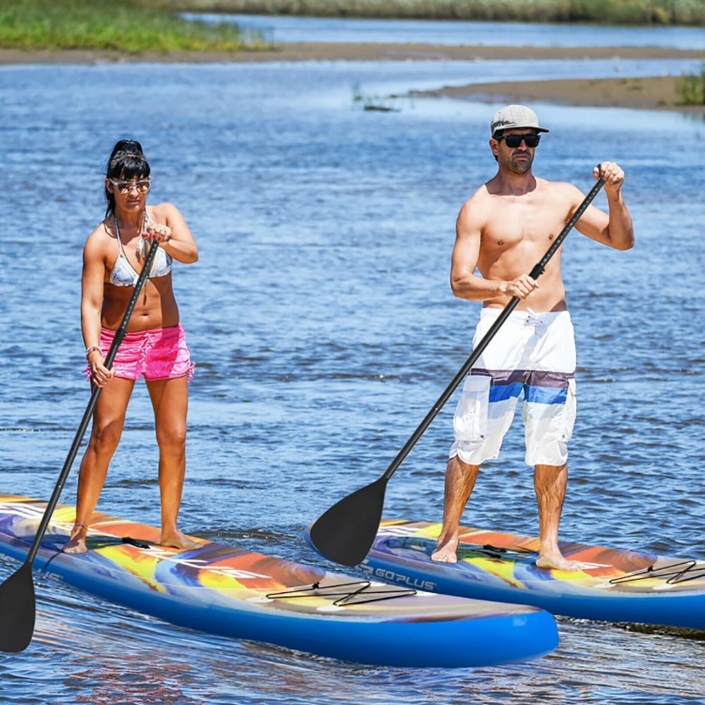 Topcobe Inflatable Stand Up Paddle Board with Backpack Aluminum Paddle Pump, Outdoor Sports Equipment/Accessories-M