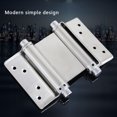 thumbnail image 1 of 2pcs Spring Hinge Office Shop Swing Door Stainless Steel Hinge Adjustable Double Action Hardware, 1 of 9