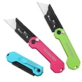 thumbnail image 1 of Navaja multiusos plegable WORKPRO, paquete de 3 con cierre de seguridad y clip, 1 of 9