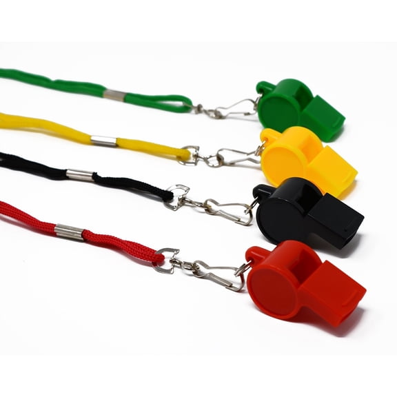 Adoretex Sport Guard Coach Plastic Whistle with Lanyard (WK001S) - Green