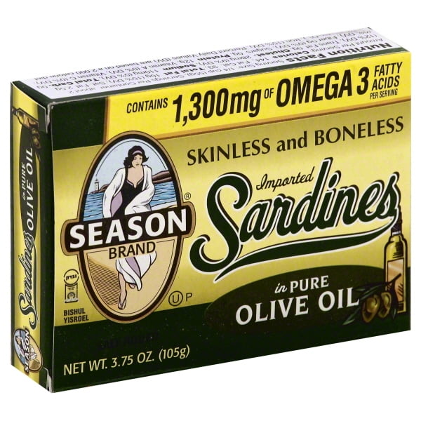 Season Sardines in Pure Olive Oil, 3.75 oz