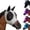 White, variant on Horse Fly Mask with Ears Breathable Mesh Equine Face Cover UV Protection Elastic Horse Fly Veil 4.7x4.7x0.6 Inches