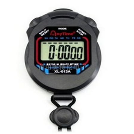 Sport Timer Stopwatch Multi-function Electronic Sports Stopwatch Timer Water Resistant,Large Display with Date Time,Ideal for Sports Coaches Fitness Coaches and Referees ()