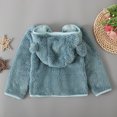 thumbnail image 4 of Girls Boys Toddler Fleece Hooded Jacket Coat Winter Warm Coat Jackets For Baby Girls Boys Sweatshirt Outwear Clothes Zipper Up, 4 of 11