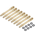 thumbnail image 1 of Uxcell 8Pcs Aluminum Dart Shafts 2BA Thread Dart Stems Replacement Accessories with Rubber Rings for Steel Tip Copper Tone 35mm, 1 of 5
