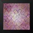 thumbnail image 2 of Popp, Grace 12x12 Black Modern Framed Museum Art Print Titled - Graffiti Hearts I, 2 of 5