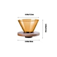 thumbnail image 3 of Glass Coffee Filter Mug, Reusable Portable Drip Coffee Filter with Wooden Base, Hand Brew Coffee Mug for Home and Office, Elegant and Practical Coffee Accessory, 3 of 6