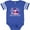 Football Blue and White, variant on My 1st 4th of July with Stars and Cupcake Boys or Girls Baby Bodysuit