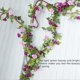 thumbnail image 4 of Dinheiro 2 Piezas Guirnalda de Flores Guirnalda de Rosas Falsas, Guirnalda de Flores Artificiales Vides Artificiales Flores Colgantes Seda Rosa Vid Boda Hogar Oficina Arco Arreglo Decoración, 4 of 5