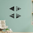 thumbnail image 3 of 4 Pcs Sun Moon Mountains Wood Wall Art Triangle Wooden Wall Art Wood Scenery Pattern Wall Hanging Signs Ornaments Hollow Wall Art Sculpture Home Living Room Bedroom Decor diy Others, 3 of 6