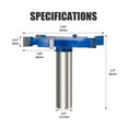 thumbnail image 3 of 6 Flutes CNC Spoilboard Surfacing Router Bit 12.7mm Shank 65mm Cutting Diameter Wood Milling Cutter Planer Woodworking Tool ,Widely Use, 3 of 7
