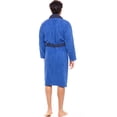 thumbnail image 7 of Notus Shawl Collar Bathrobe for Men Soft Spa Nightgowns 100% Cotton Terry robes for Women - Towel Bathrobe Unisex Terry Cloth Bathrobe, Soft Shower Spa Robe Navy Collar Blue S, 7 of 7