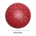 thumbnail image 2 of Tambor de lengüeta de acero Instrumento de percusión de 6 pulgadas | Estilo Handpan | Sonido portátil y versátil | Incluye baquetas, bolsa, partituras, protectores de dedos | Para entusiastas y, 2 of 5