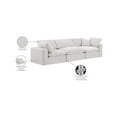 thumbnail image 2 of Meridian Furniture Comfy Cream Velvet 3-Pc. Modular Sofa, 2 of 11