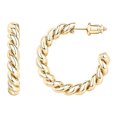 thumbnail image 1 of Twisted Rope Hoop Earrings gold, 1 of 4