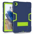 thumbnail image 2 of Dteck with Screen Protector Case for Samsung Galaxy Tab A9 Plus 11-inch (X210/X215/X216/X218),Shockproof 3-Layer Protection Kickstand Case Heavy Duty Cover for Galaxy Tab A9+,Navy+Green, 2 of 7
