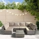 thumbnail image 5 of Ilios Innova | Juego de Sala para jardín para seis personas Fabricada en Mimbre sintético | Incluye 3 sofás para Exterior con Cojines Impermeables y 1 Mesa Centro de Cristal Templado, 5 of 9