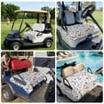 thumbnail image 6 of Golf Cart Seat Covers for 2 Seater,Purple Flower Microfiber Cart Seat Towel Blanket,Retro Country Flower Spring Leaf Botanical Absorbent NonSlip Bench Seats Protector for Golf Course 51"x31", 6 of 9