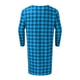 thumbnail image 5 of Christmas Clearance! ZVNAΖH Men's Long Sleeve Plaid Gown Shirt Ultra-Soft Sleep Shirt Nightgown with Matching Fuzzy Hats, 5 of 6