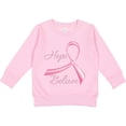 thumbnail image 2 of Inktastic Hope Believe Breast Cancer Ribbon Toddler Sweatshirt, 2 of 4