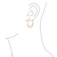 thumbnail image 3 of Bling Jewelry Womens  Fashion Hoop Huggie Earrings Black or Rose Gold 1.25 Inch Diameter, 3 of 6