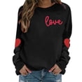 thumbnail image 4 of Sweatshirt for Women Valentines Day Trendy Comfortable Heart Printed Plus Size Casual Loose Pullover Blouse Tops S-2XL, 4 of 6