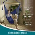 thumbnail image 3 of Bliss Hammocks Tahiti Rope Hammock Chair with Spreader Bar and Hardware, Blue, 3 of 14