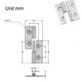 thumbnail image 4 of Detachable Hinge Slip Joint Flag Lift Off Detachable Door Stainless Steel, 4 of 9