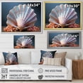 thumbnail image 4 of Designart "Close Up of a White Seashell I" Animals Floater Framed Wall Decor, 4 of 7