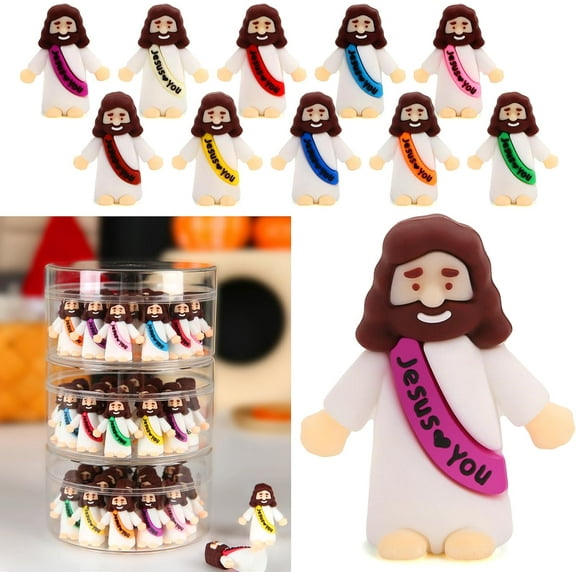 100 count Little  Figures, Multicolor Mini  Figurines in ,   Figures to  and Seek, Religious Gifts for  Egg Stuffers Stocking Stuffer