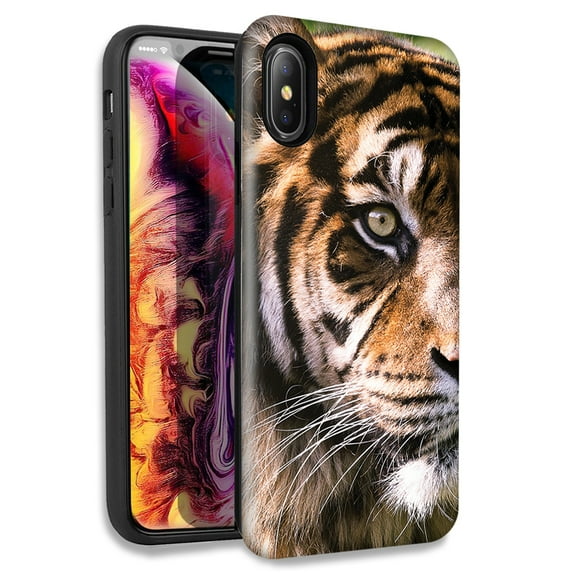 Mundaze Tiger Face 2 Double Layer Hybrid Case Cover For Apple iPhone XR