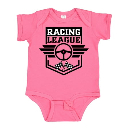 

Inktastic Racing League with Race Car Wheel and Wings Gift Baby Boy or Baby Girl Bodysuit