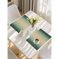 thumbnail image 5 of Green Ombre Placemats Set of 4, Modern Yellow Gradient Farmhouse Art Placemats for Dining Table, Place Mats for Kitchen Tabletop, Waterproof Wipeable Dining Table Mats Set, 5 of 9