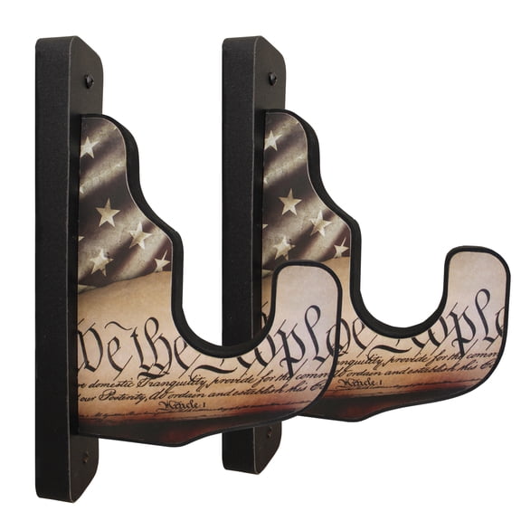 Rush Creek Creations Americana 1 Gun Wall Hooks - Vintage Finish, Easy Mount