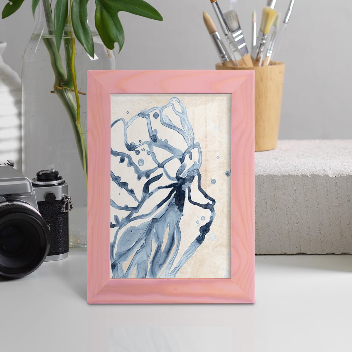 Water Shells I - Framed Print w/glass - Sunset Pink