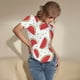 thumbnail image 3 of Balery Watermelon Body de cuello redondo de manga corta para mujer Tops de manga corta Tops básicos-Small, 3 of 7