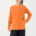 thumbnail image 5 of Babcutegg Long Sleeve Breathable Cotton T-Shirt for Kids – Unisex Casual Base Layer Top for Sports, Everyday Wear, and Layering Orange Size 14-15, 5 of 10