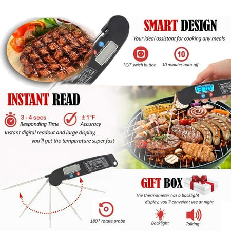 

Qazqa BBQ Digital Probe Meat Grill Grill Instant Read Cooking Kitchen Food