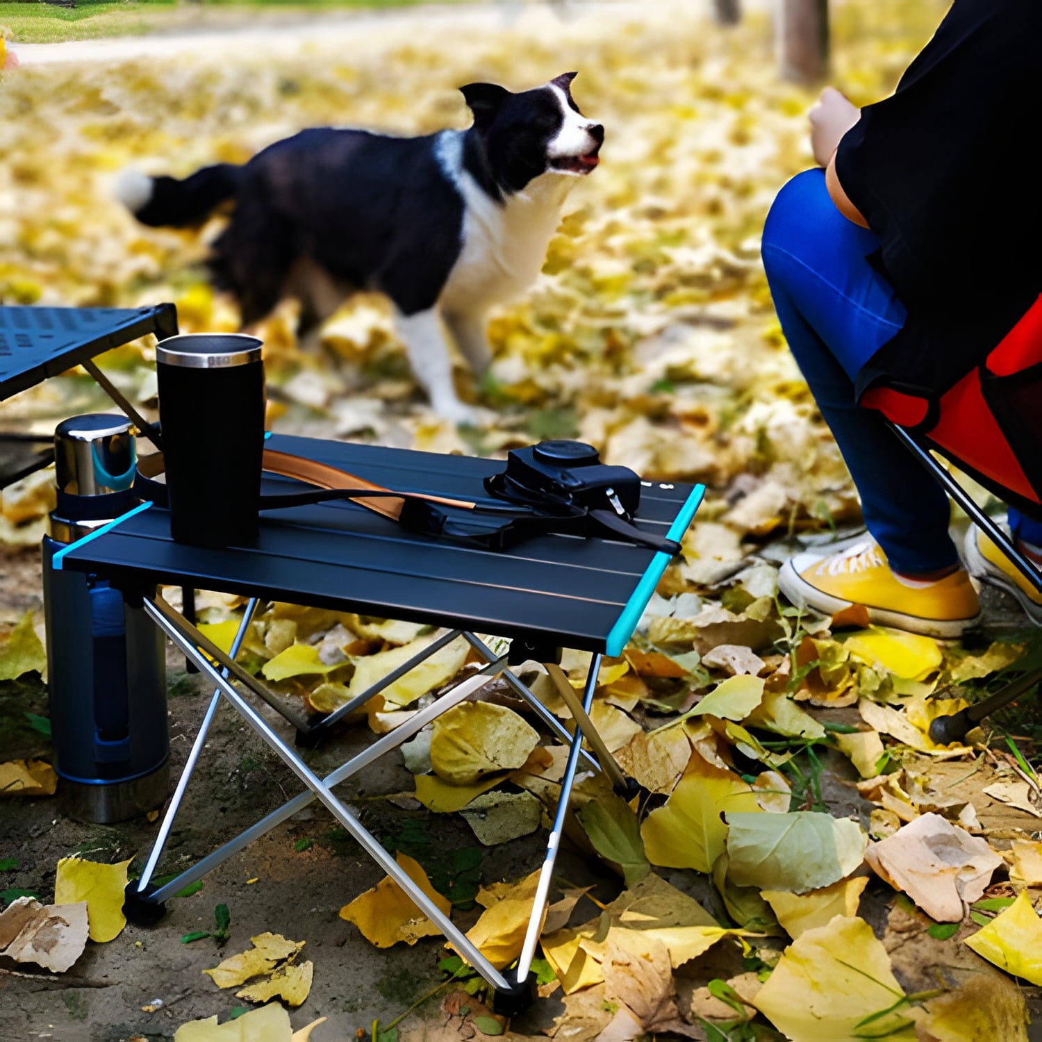Portable Camping Table Ultralight Aluminum Camp Table with Storage Bag Folding Beach Table for Camping Hiking Backpacking Outdoor Picnic