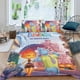 thumbnail image 2 of Elemental Conjunto de sábanas temático, trío de piezas, cómodo y amigable con la piel, diseño único, regalo de decoración para el hogar para familiares, amigos y fans, 90 cm * 190 cm, 2 of 6