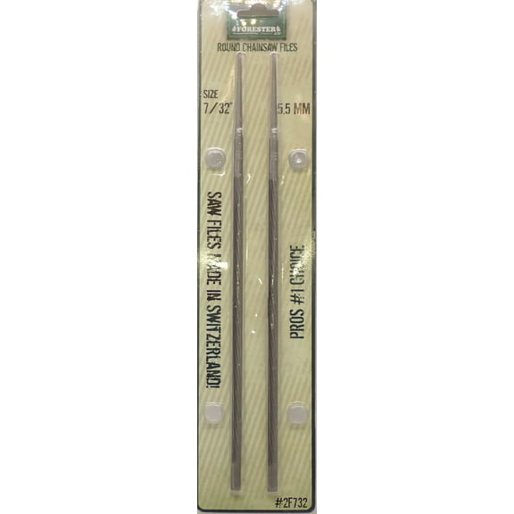 FORESTER CHAINSAW SHARPENING FILES SWISS MADE 2-PACK 7/32 FILE FOR 3/8 CHAIN