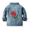 thumbnail image 4 of GERsome Girls' and Toddler Embroidered Rose Denim Jackets, 4 of 8