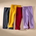 thumbnail image 3 of Girls Fleece Lined Leggings Winter Warm Full Length Pants Elastic Wasit Thick Thermal Tights Pants, 3 of 4
