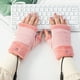 thumbnail image 5 of Tejido Guantes sin dedos Menores suaves Mujeres A prueba de viento Cálido Mantenimiento USB Carga eléctrica Calefacción Mittens Protector de mano interior Rosa kenally HA011717-04, 5 of 7