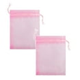 thumbnail image 1 of 2PC Kids Snack Boxes For School Fruit Bags 2024 Upgraded Garden Netting Bags With Drawstring 100 Pcs Fruit Netting Bags Reusable Netting Barrier Bags For Protecting Fruits And Vegetables Pink, 1 of 9